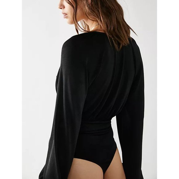 Free People Black Long Sleeve Bodysuit - Picture 8 of 9